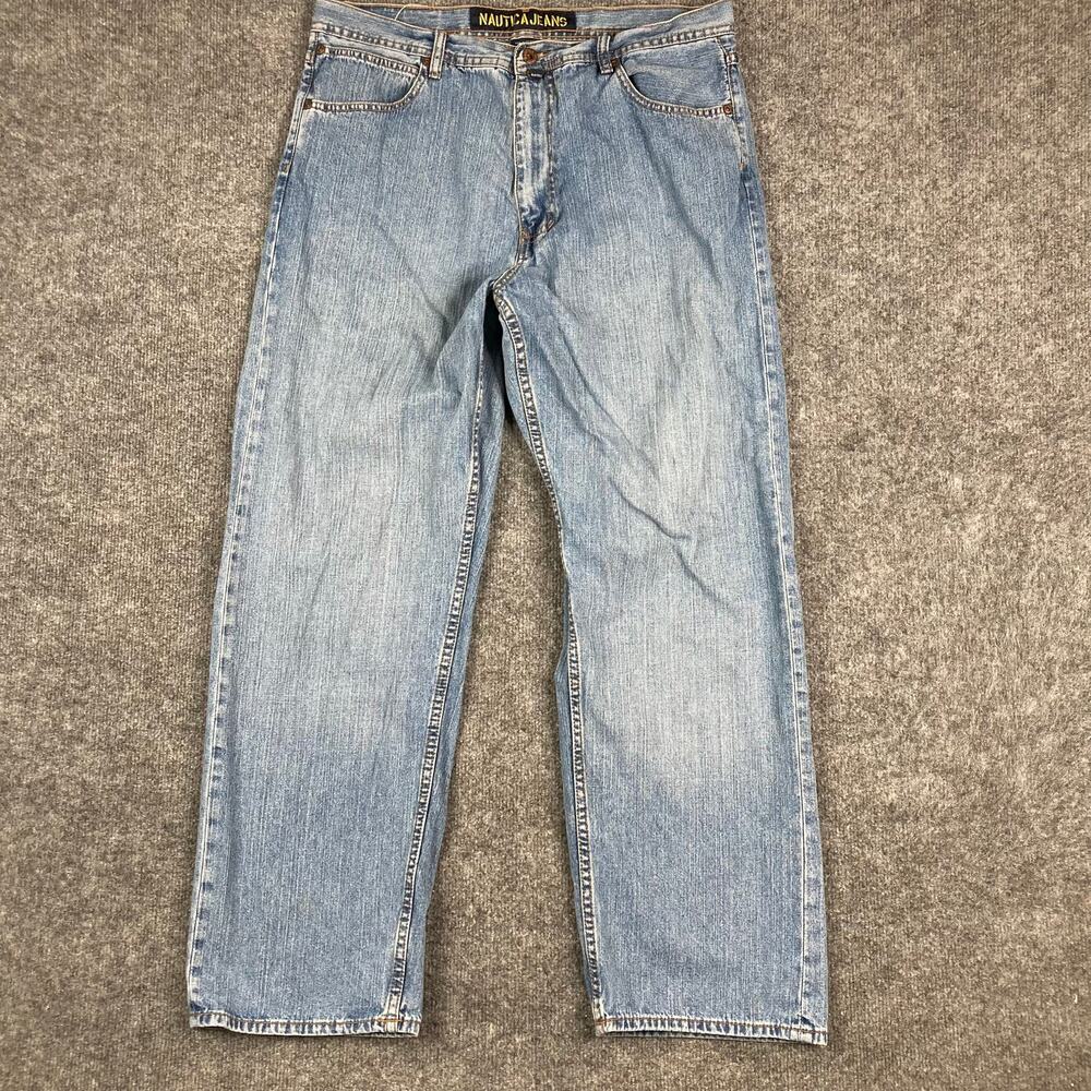 Nautica Jeans Mens‎ 34x30 Blue Straight Leg Classic 5 Pocket Denim